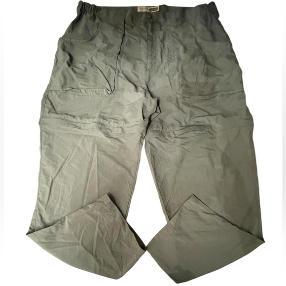 ⛰️🏕️Cabela's Olive Green Outdoor Pants - can convert into shorts. Size 2X - Picture 3 of 8